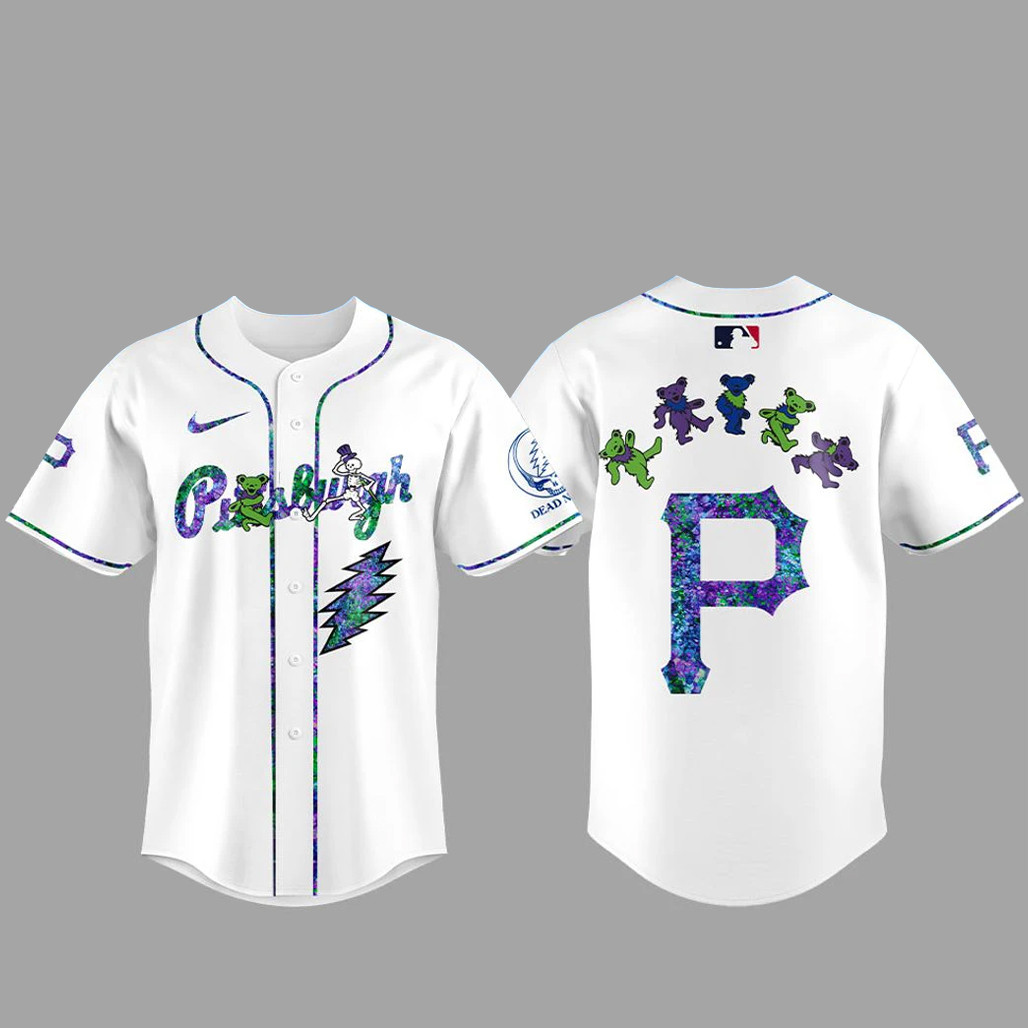Pittsburgh Pirates Grateful Dead Night 2026 White Baseball Jersey