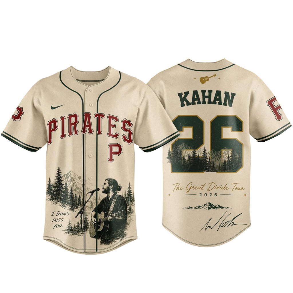 Pittsburgh Pirates x Noah Kahan The Great Divide Tour 2026 Baseball Jersey
