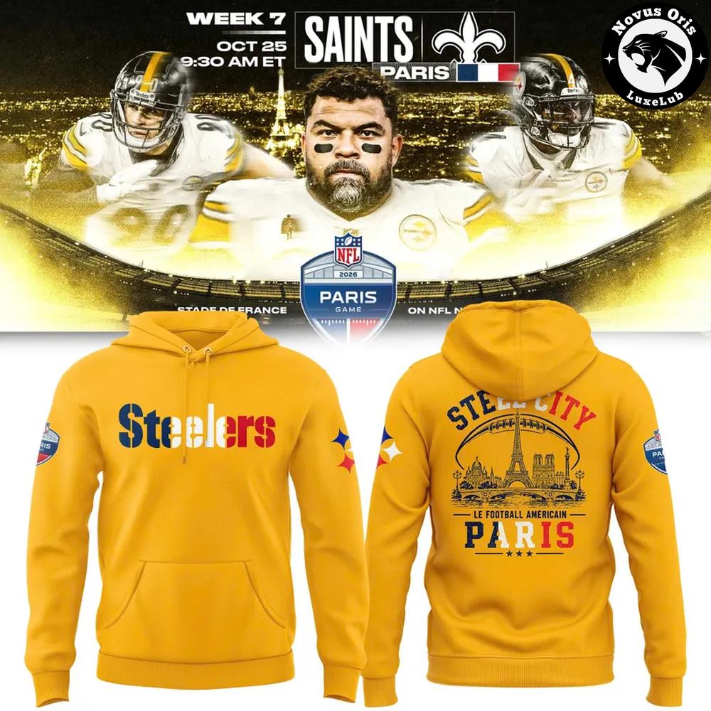 Pittsburgh Steelers 2026 NFL Paris Game Graphic Hoodie 1 - Unicasport Pittsburgh Steelers 2026 NFL Paris Game Graphic Hoodie