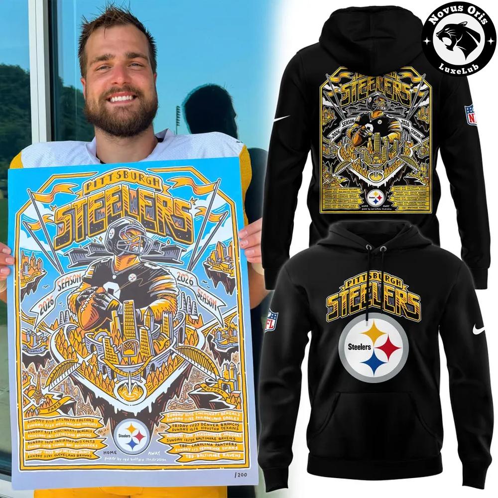Pittsburgh Steelers 2026 Season Schedule Black Pullover Hoodie 1 - Unicasport Pittsburgh Steelers 2026 Season Schedule Black Pullover Hoodie