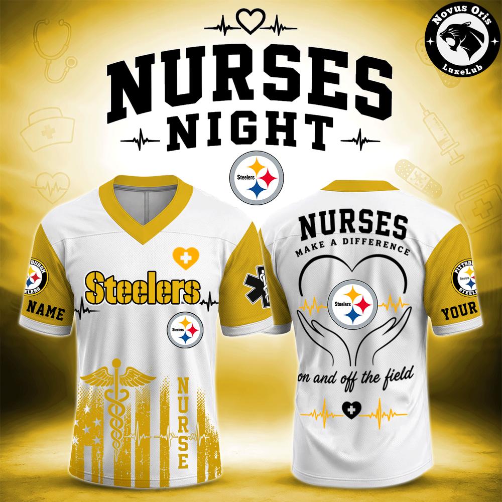 Pittsburgh Steelers Nurses Night Custom Name Football Jersey 1 - Unicasport Pittsburgh Steelers Nurses Night Custom Name Football Jersey