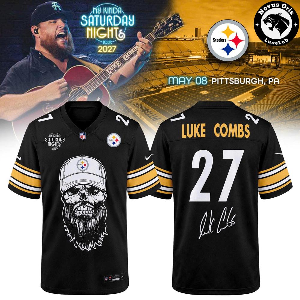 Pittsburgh Steelers x Luke Combs My Kinda Saturday Night Tour 2027 Jersey 1 - Unicasport Pittsburgh Steelers x Luke Combs My Kinda Saturday Night Tour 2027 Jersey
