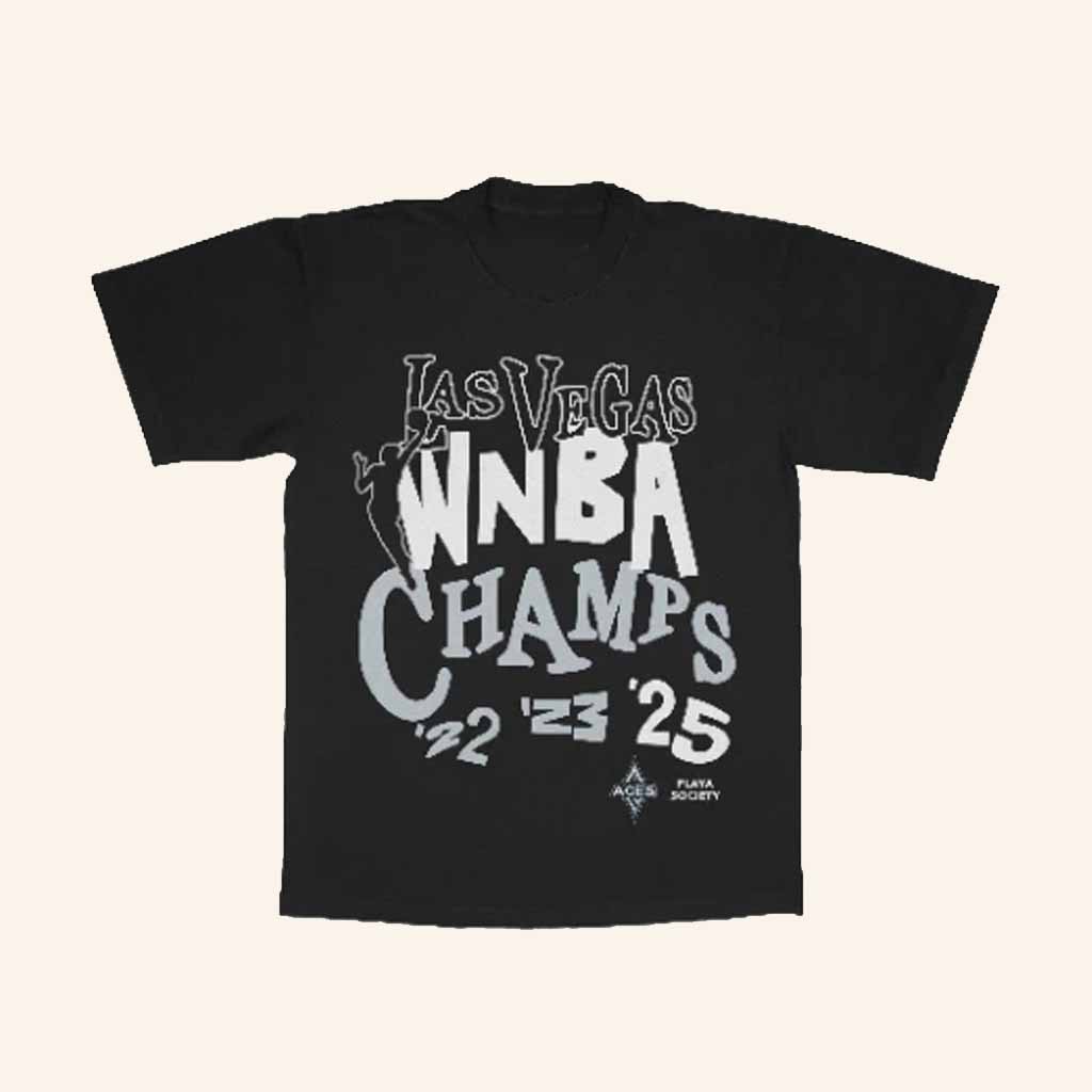 Playa Society Merch Las Vegas WNBA Champs T-Shirt Basketball Fan Gift Ideas
