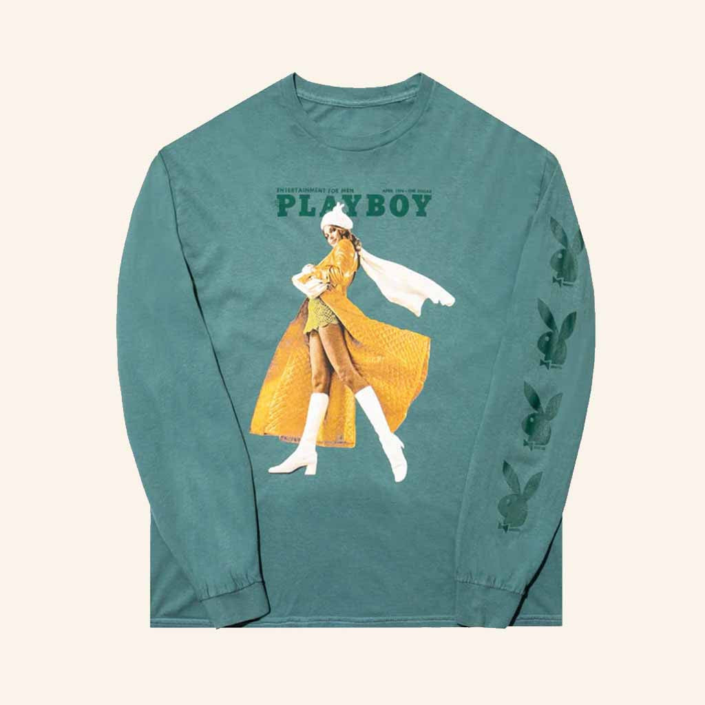 Playboy Merch April 1970 Cover Long Sleeve Shirt Top Christmas Gifts For Men