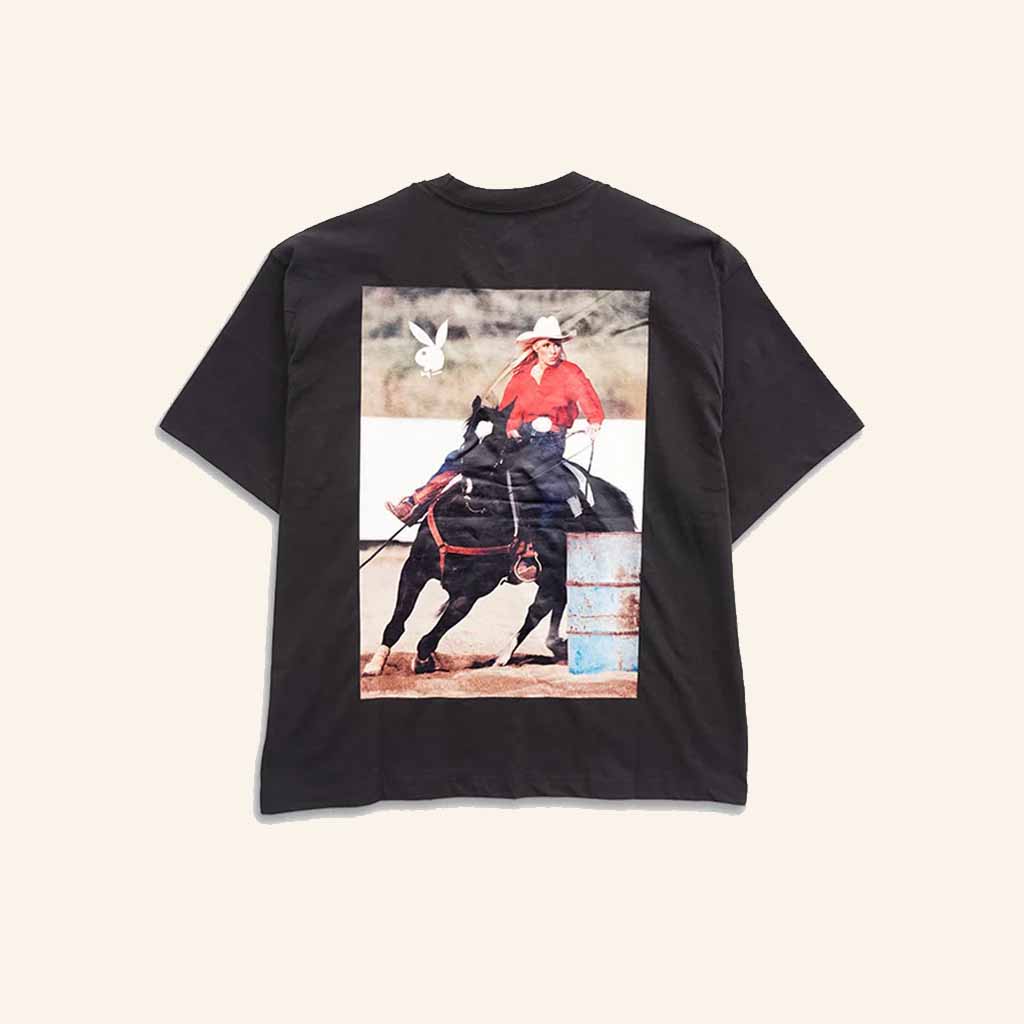 Playboy Merch Equestrian Photo T-Shirt Best Christmas Gifts For Husband