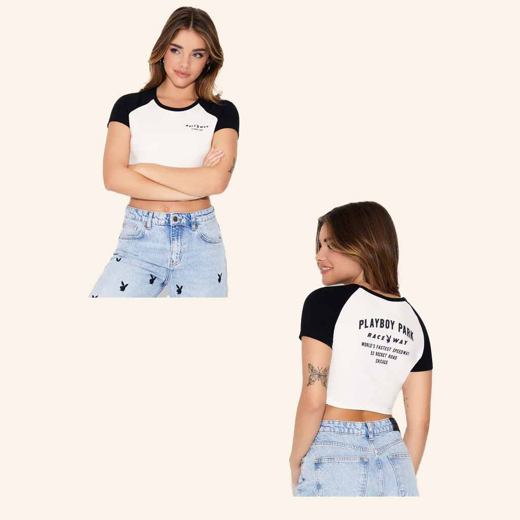 Playboy Merch Playboy Raceway Baby Tee Best Christmas Gifts For Wife