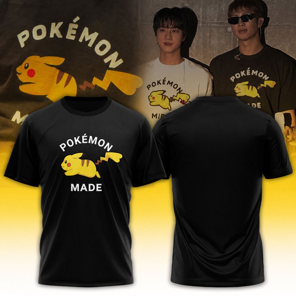 PokĂ©mon Made Edition 2026 Black Graphic T Shirt