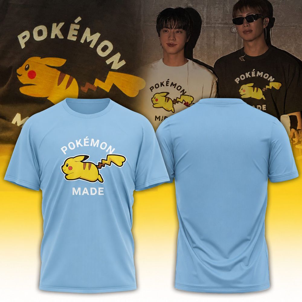 PokĂ©mon Made Edition 2026 Blue Casual Graphic T Shirt