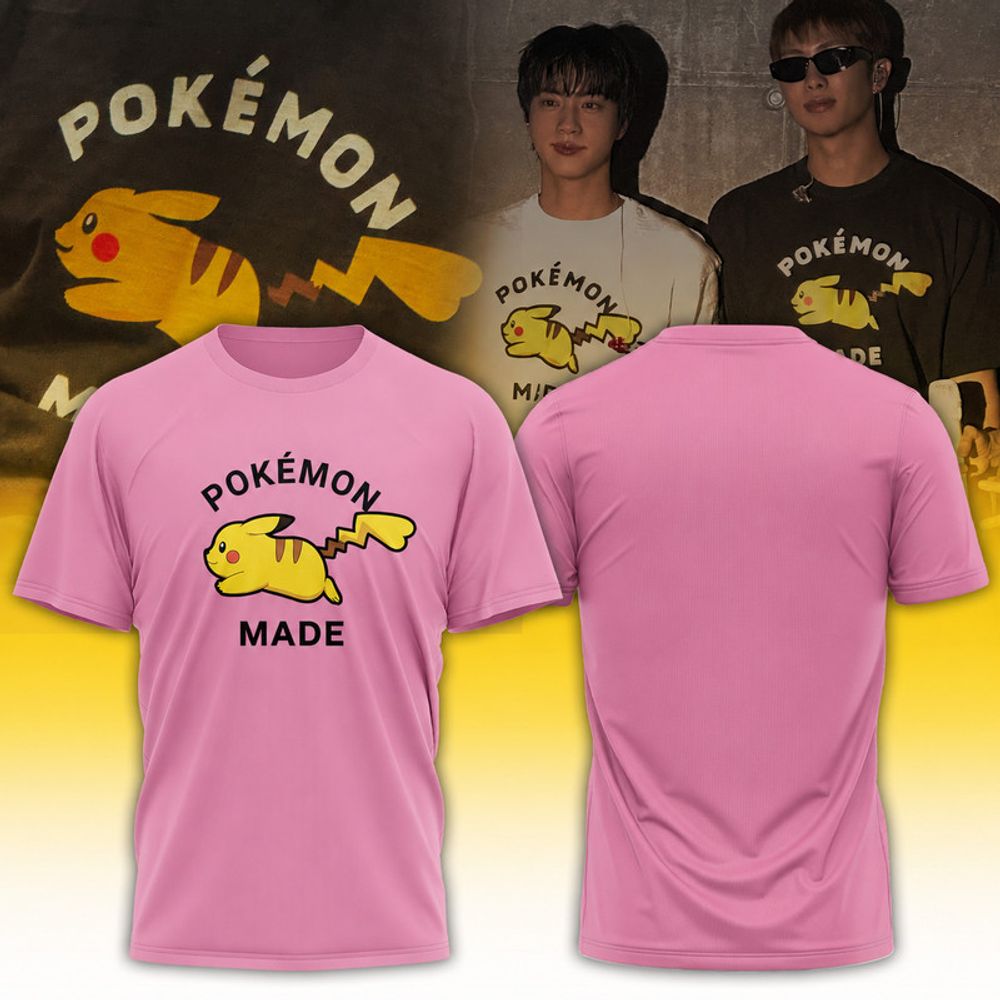 PokĂ©mon Made Edition 2026 Pink Graphic T Shirt
