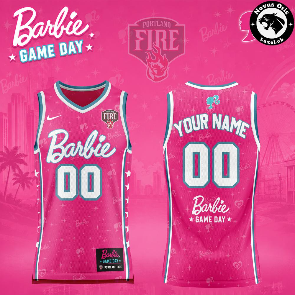 Portland Fire Barbie Game Day 2026 Basketball Jersey 1 - Unicasport Portland Fire Barbie Game Day 2026 Basketball Jersey