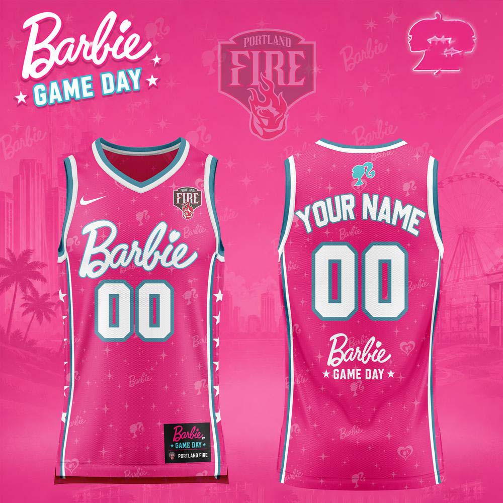 Portland Fire Barbie Game Day 2026 Basketball Jersey - Best Gift for Fans