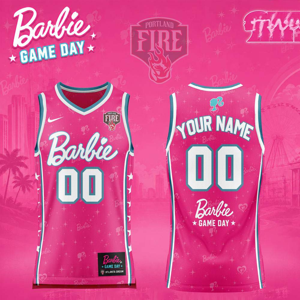 Portland Fire Barbie Pink Basketball Jersey