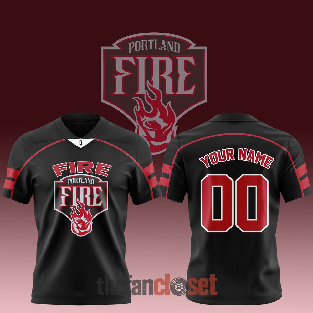 Black Limited Edition Football Jersey - Portland Fire WNBA 2026