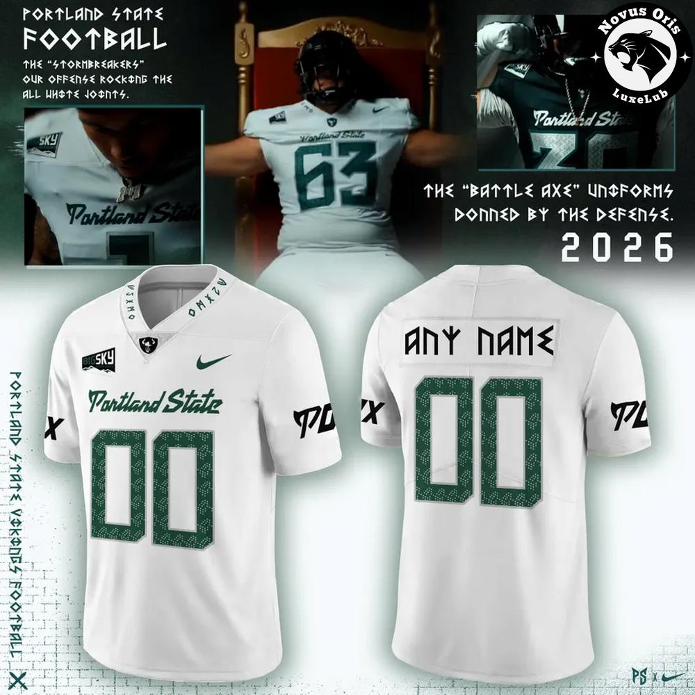 Portland State Vikings NCAA Battle Axe Custom Football Jersey 1 - Unicasport Portland State Vikings NCAA Battle Axe Custom Football Jersey