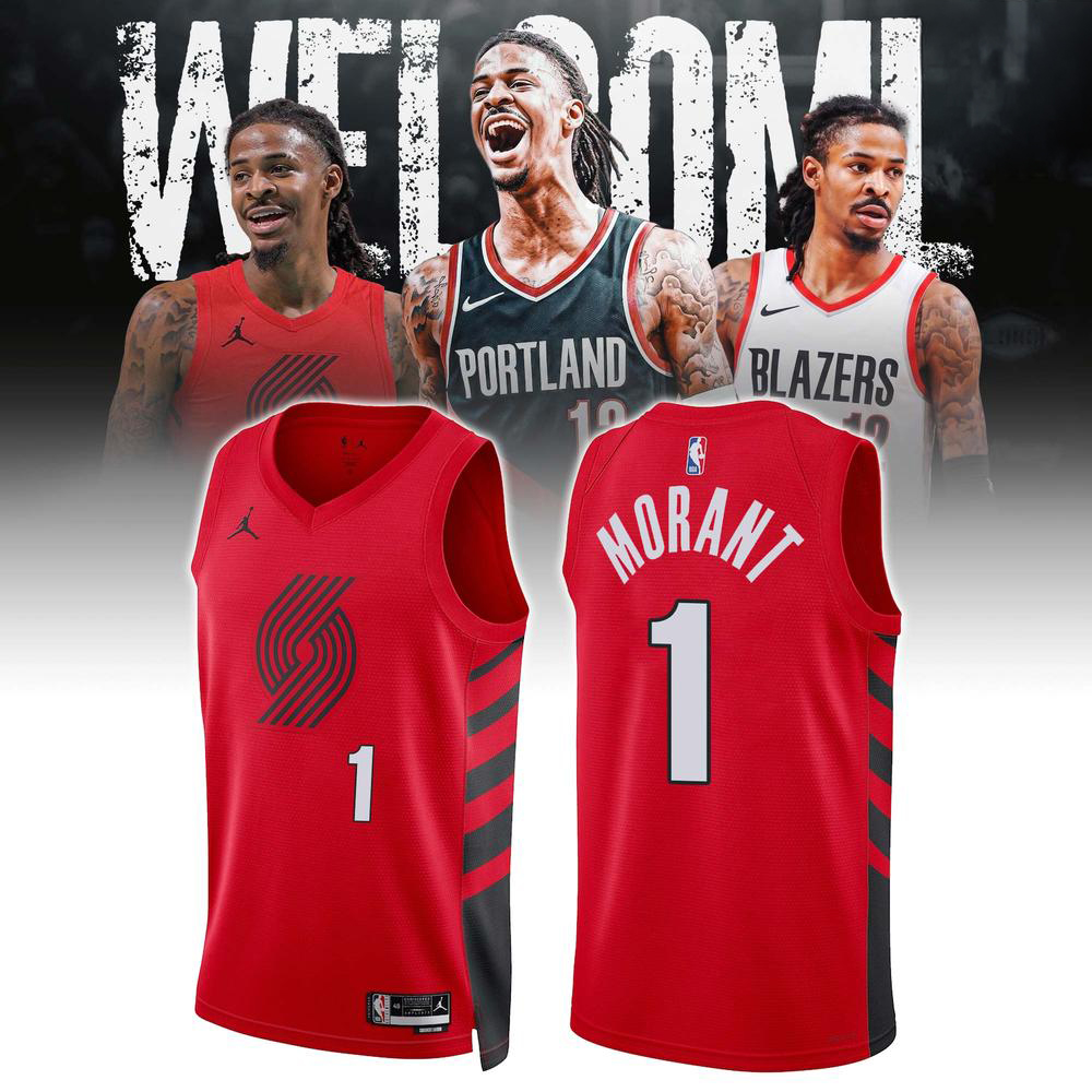Portland Trail Blazers Ja Morant Red Basketball Fan Jersey
