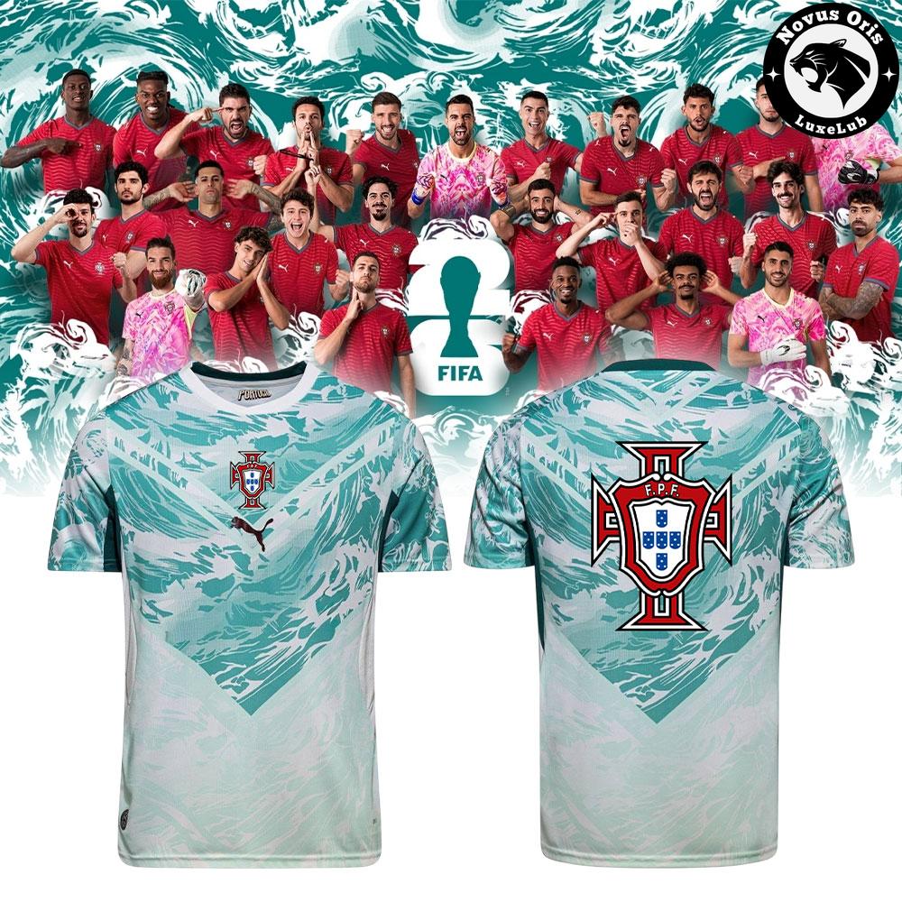 Portugal 2026 World Cup Mint Green Wave Soccer Jersey 1 - Unicasport Portugal 2026 World Cup Mint Green Wave Soccer Jersey