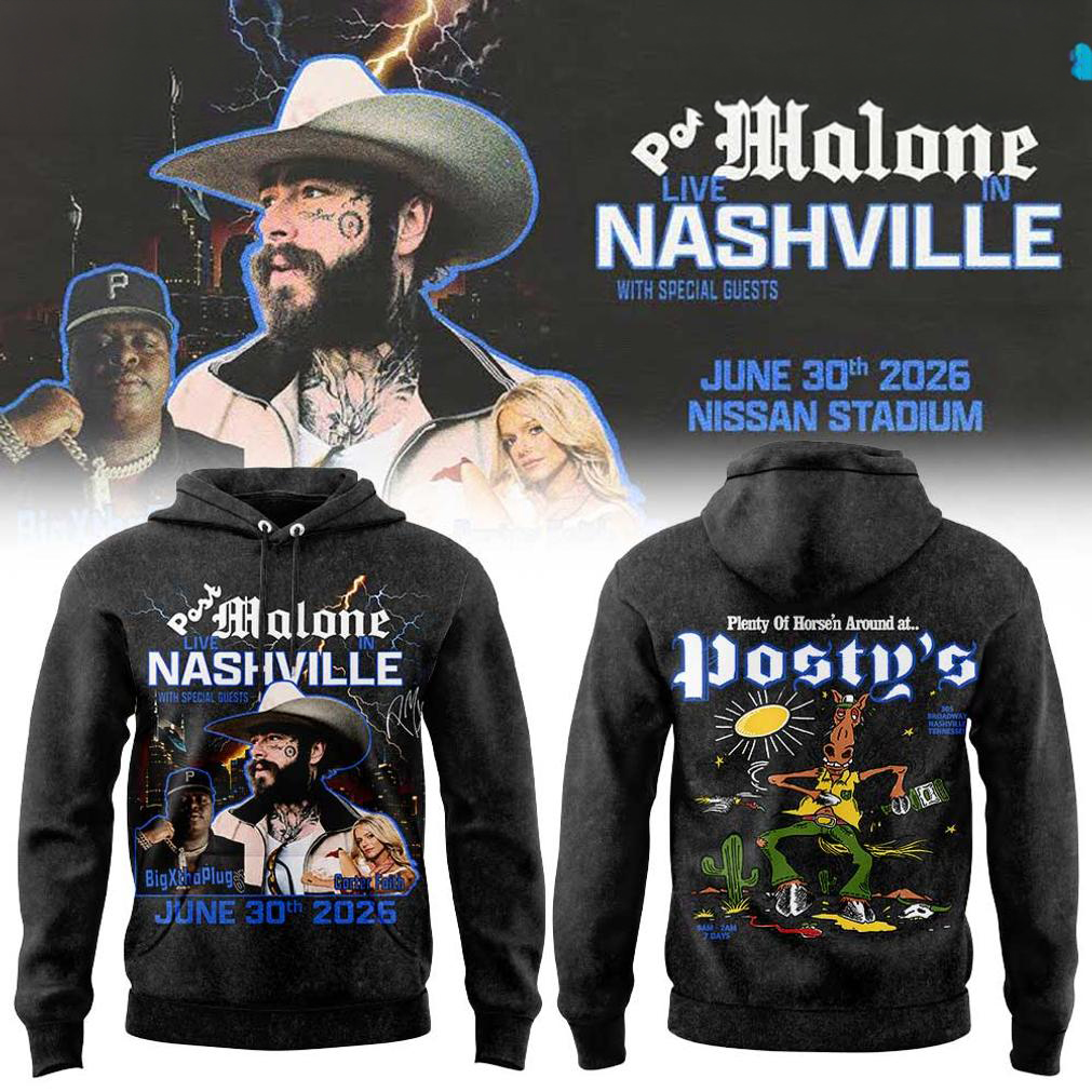 Post Malone Big Ass Stadium Washed Hoodie
