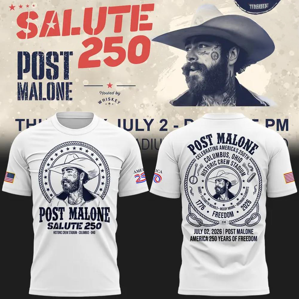 Post Malone Salute 250 Columbus Ohio Concert 2026 TShirt