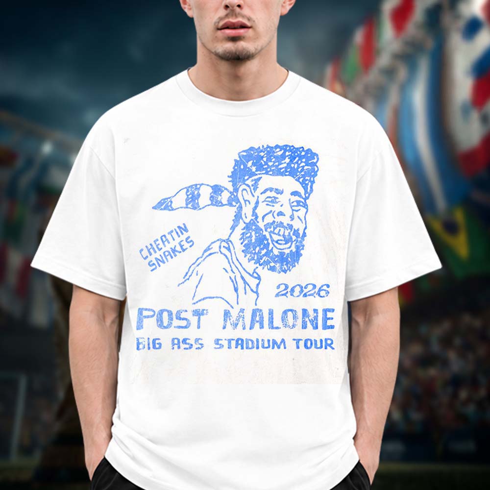 Post Malone x Cheatin Snakes Collab White Unisex T Shirt