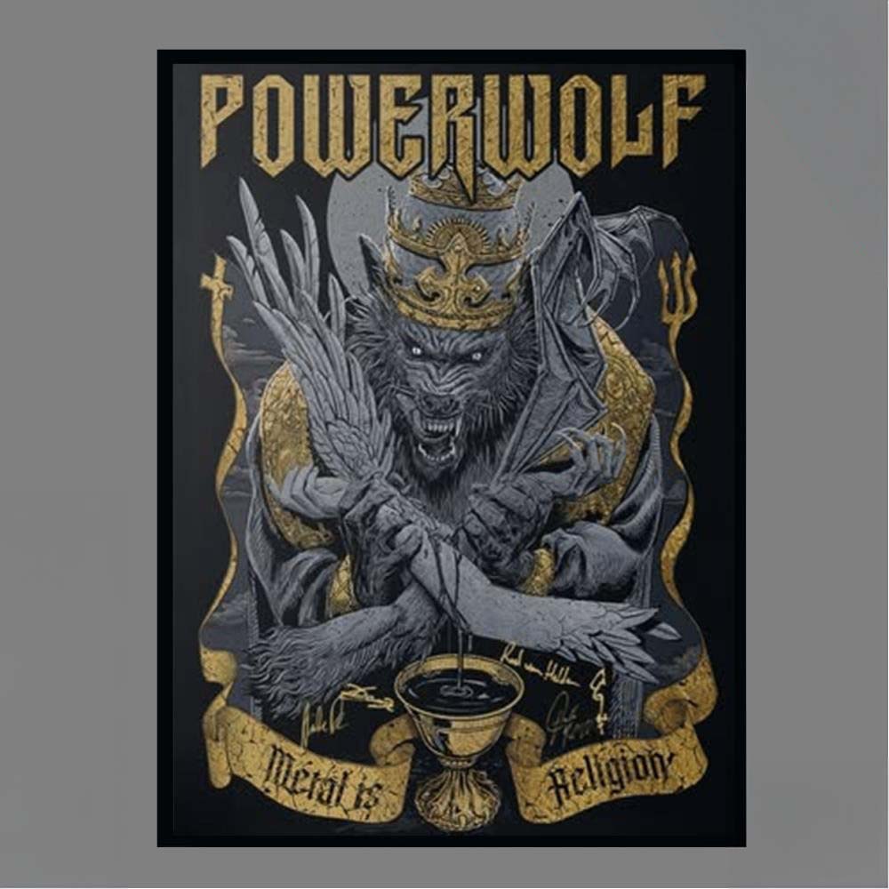 Powerwolf Metal Is Religion Tour Concert Wall Art Print Poster