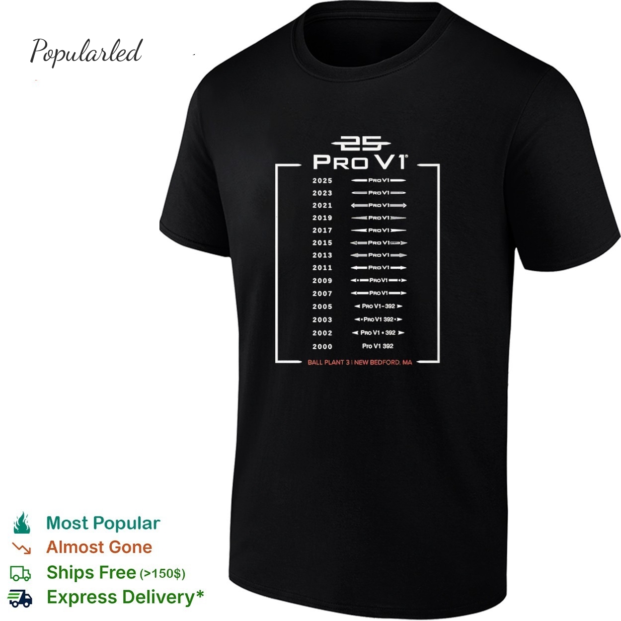 Pro V1 ball plant 3 New Bedford MA shirt