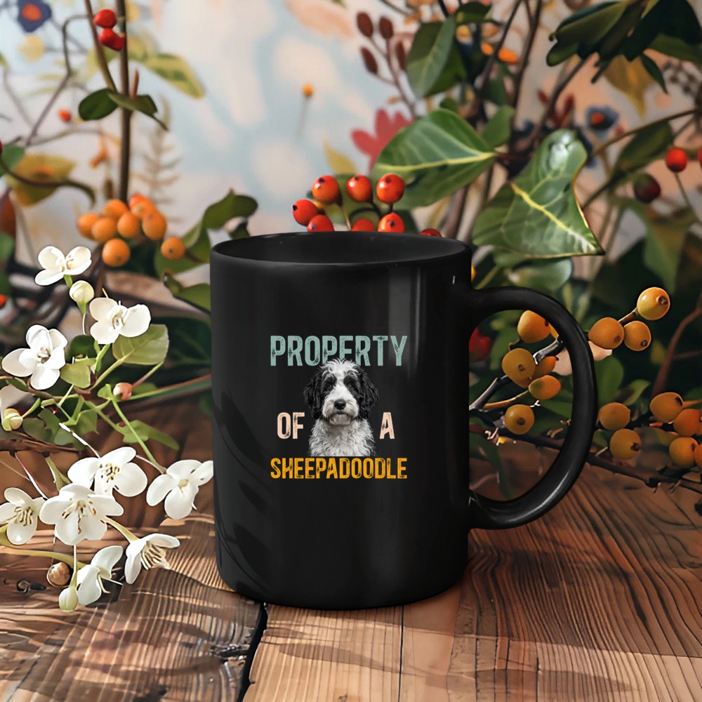 Property Of A Sheepadoodle Owner Sheepadoodle Lover Pullover Mug