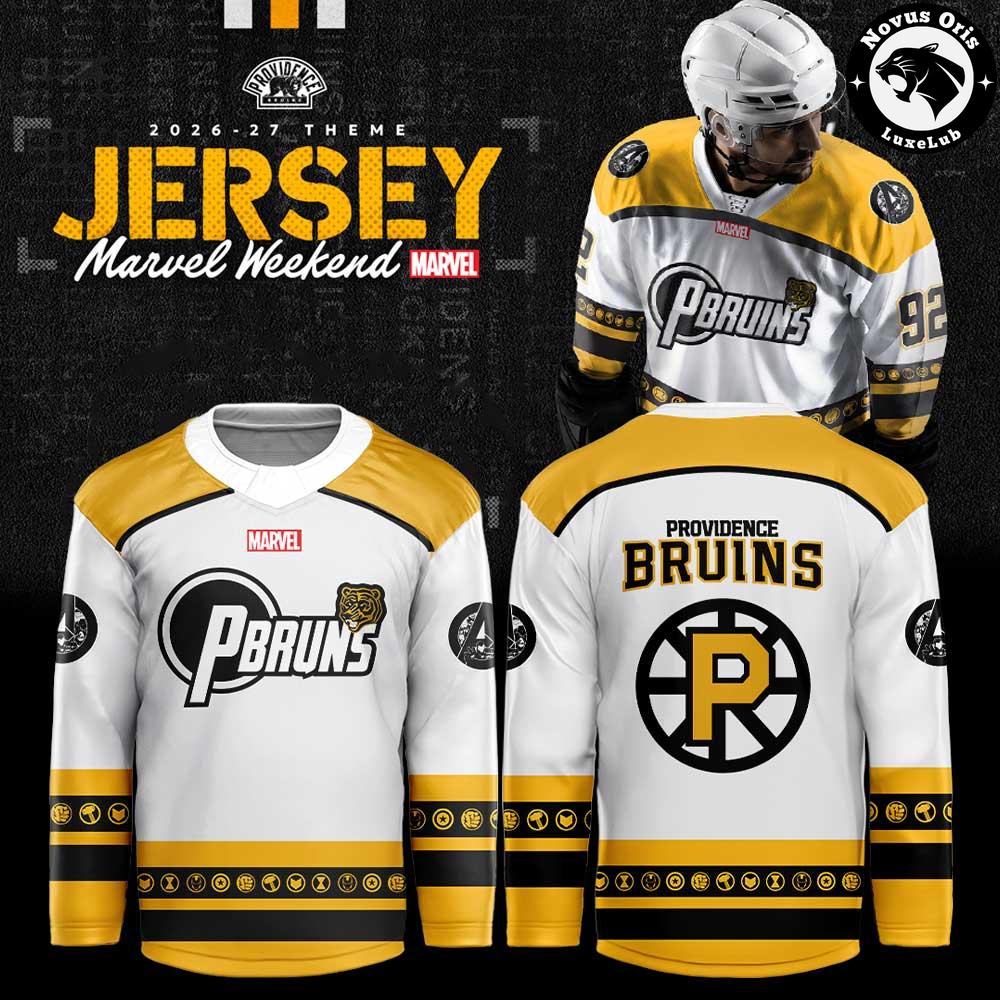 Providence Bruins Marvel Avengers Weekend AHL Hockey Jersey 1 - Unicasport Providence Bruins Marvel Avengers Weekend AHL Hockey Jersey