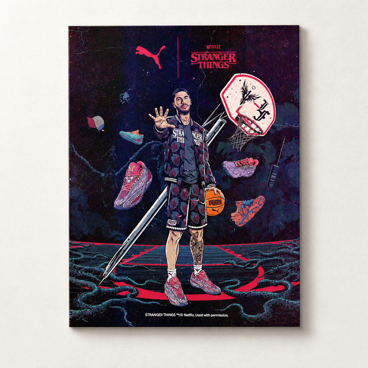 Puma X Stranger Things LaMelo Ball Official Artwork Home Decor Poster Canvas