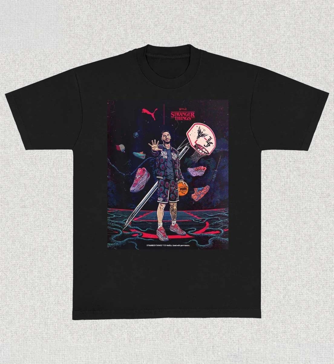 Puma X Stranger Things LaMelo Ball Official Artwork TShirt