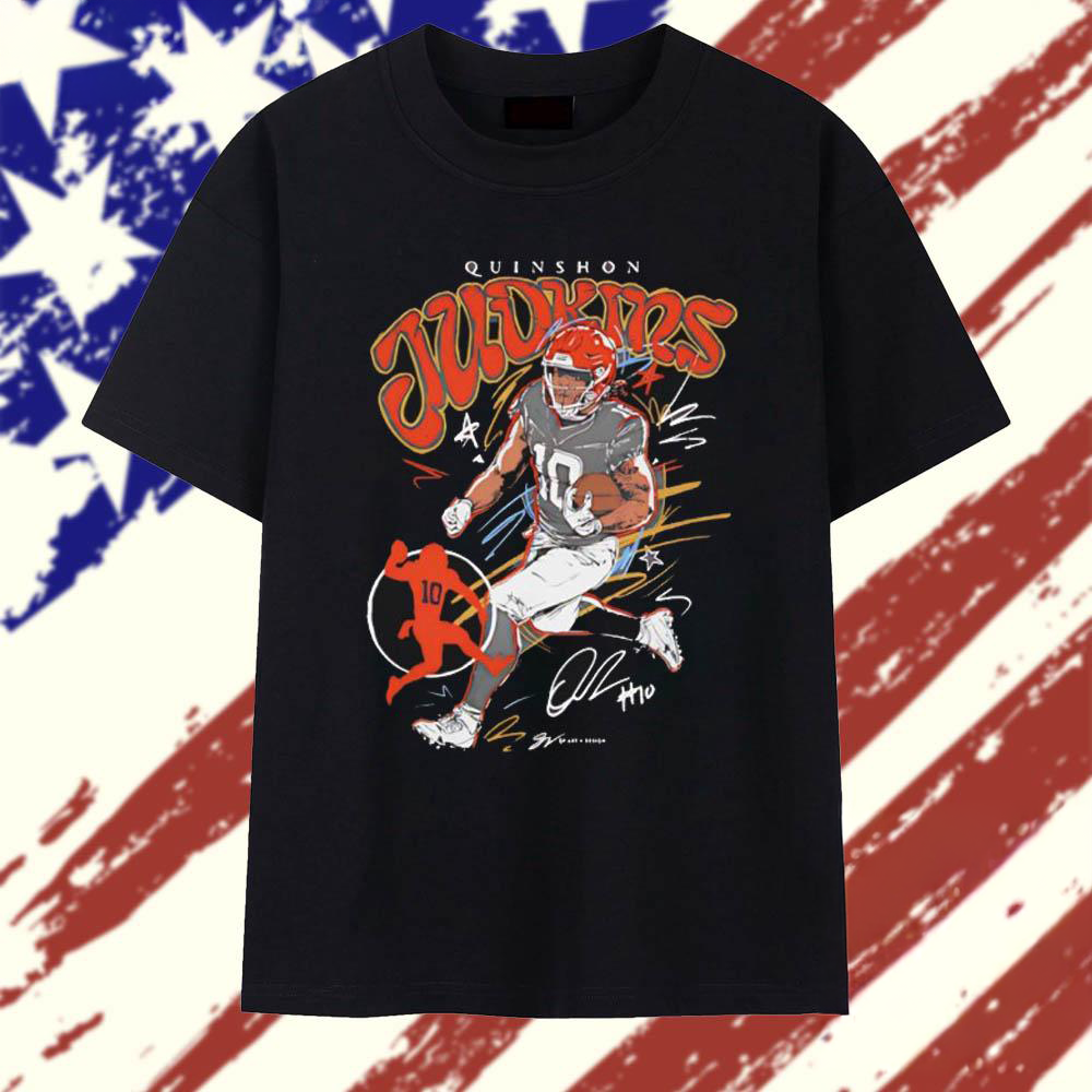 Quinshon Judkins Cleveland Browns Scribble Signature T Shirt