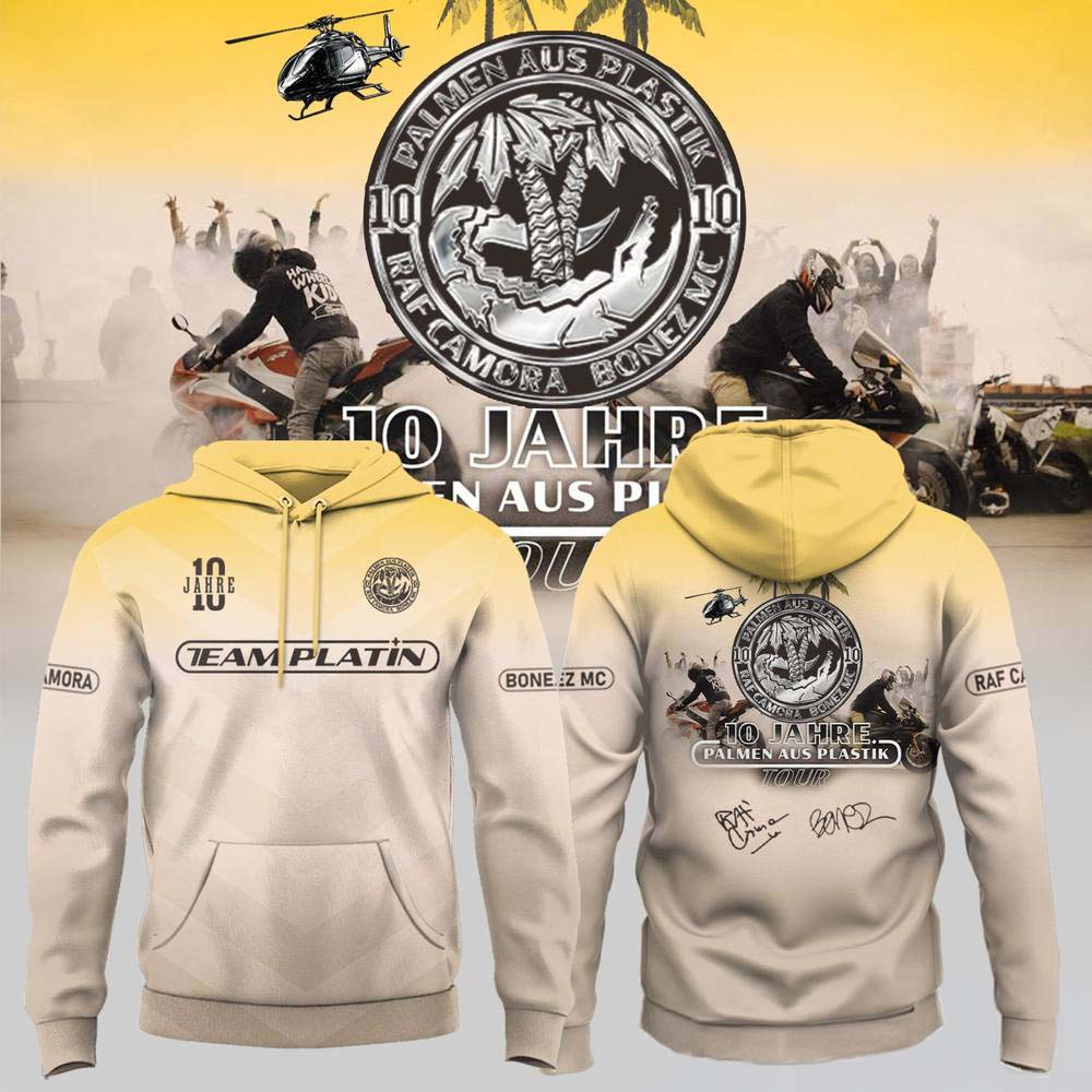 Limited Edition Signature Hoodie - RAF Camora & Bonez MC 10 Jahre Palmen aus Plastik Tour