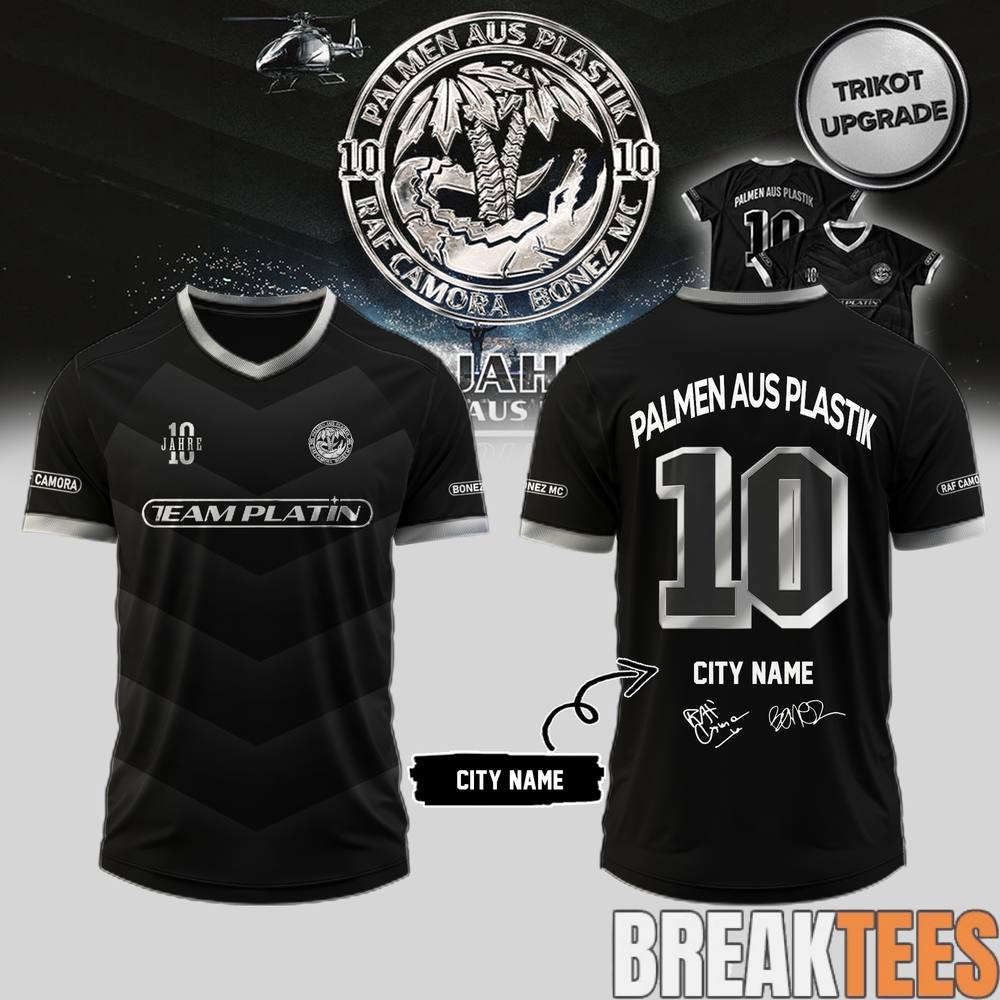 RAF Camora & Bonez MC 10 Jahre Palmen aus Plastik Tour Signature Custom Jersey