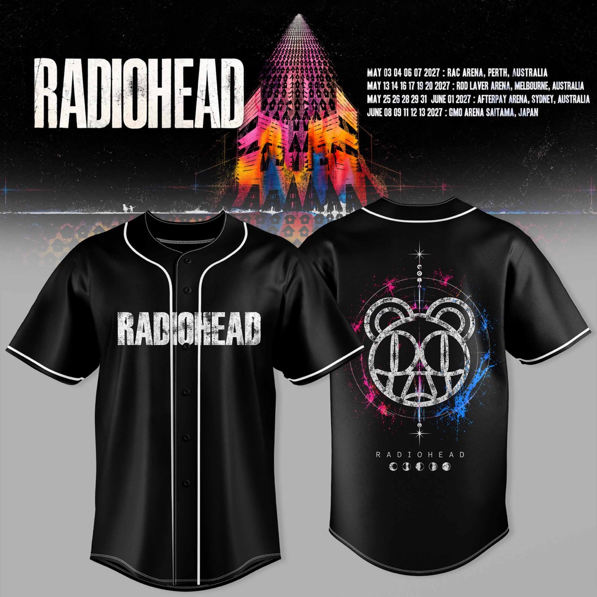 RDHD Australia Tour 2027 3D AOP Baseball Jersey V2 1 - Unicasport RDHD Australia Tour 2027 3D AOP Baseball Jersey V2