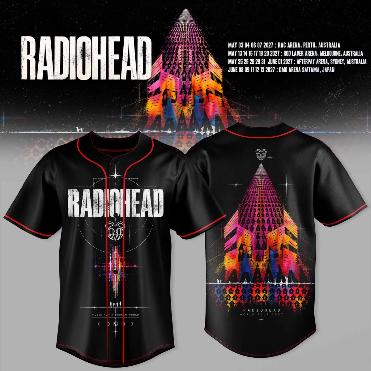 RDHD Australia Tour 2027 3D AOP Baseball Jersey V3 2 - Unicasport RDHD Australia Tour 2027 3D AOP Baseball Jersey V3