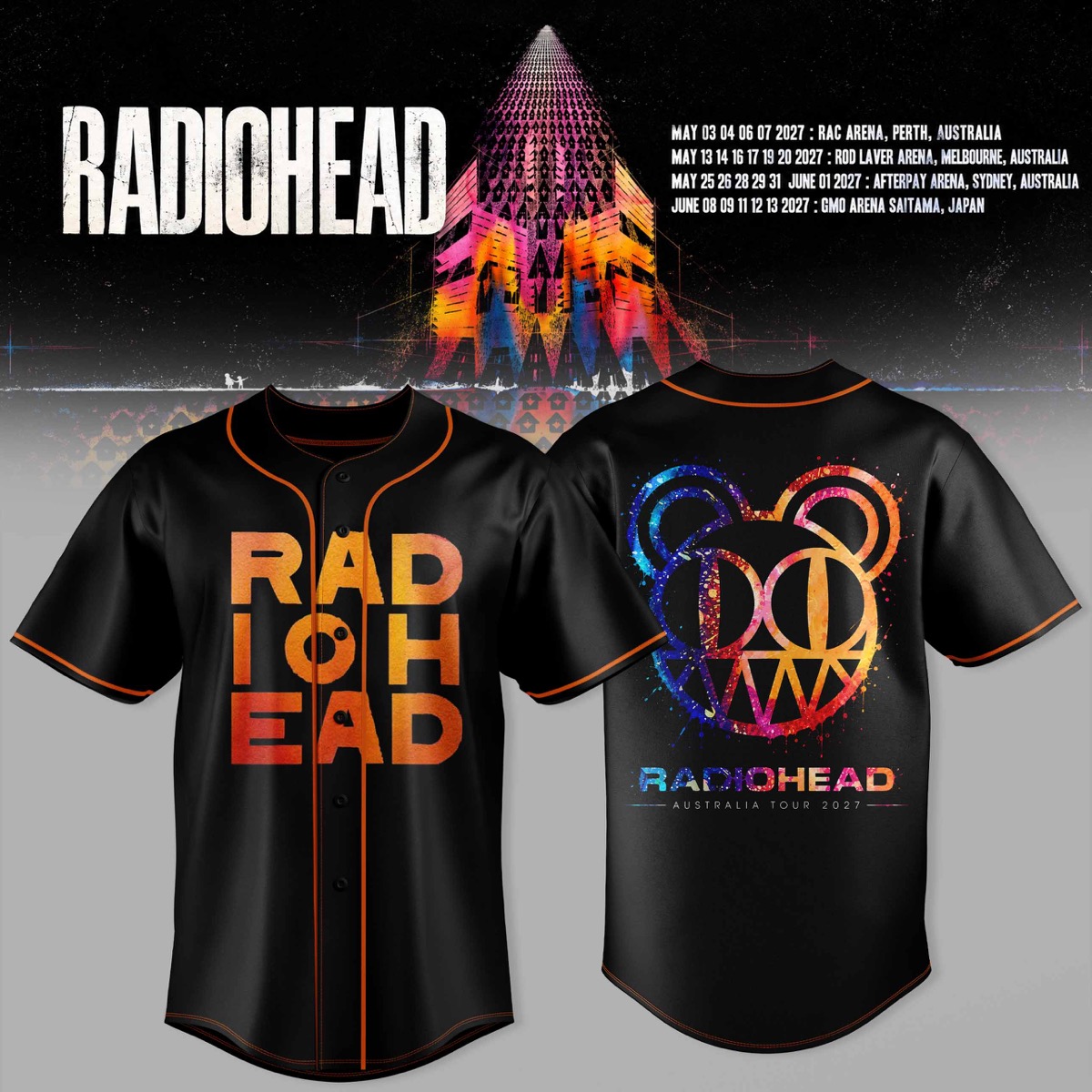 RDHD Australia Tour 2027 3D AOP Baseball Jersey V5 2 - Unicasport RDHD Australia Tour 2027 3D AOP Baseball Jersey V5