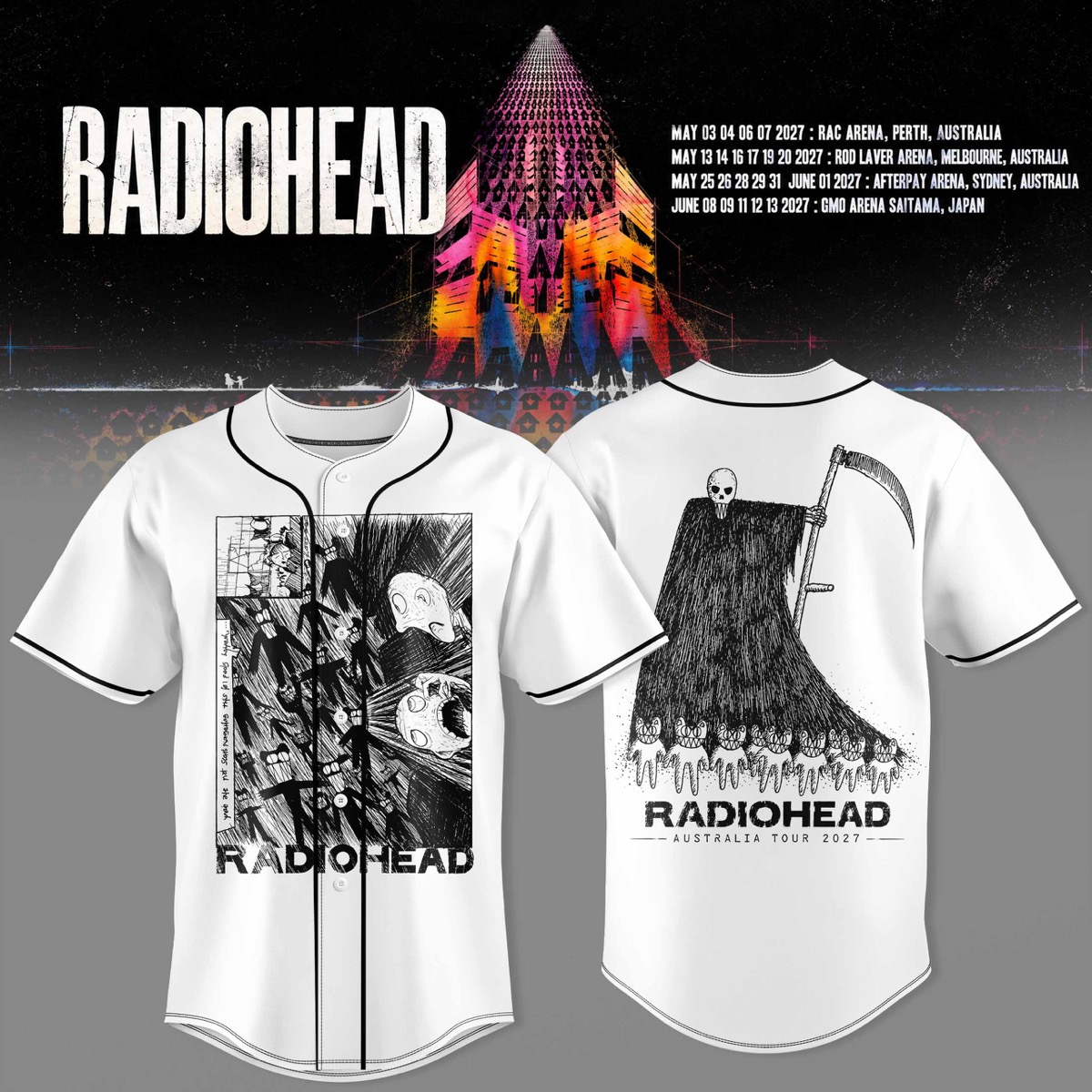 RDHD Australia Tour 2027 3D AOP Baseball Jersey V6 1 - Unicasport RDHD Australia Tour 2027 3D AOP Baseball Jersey V6