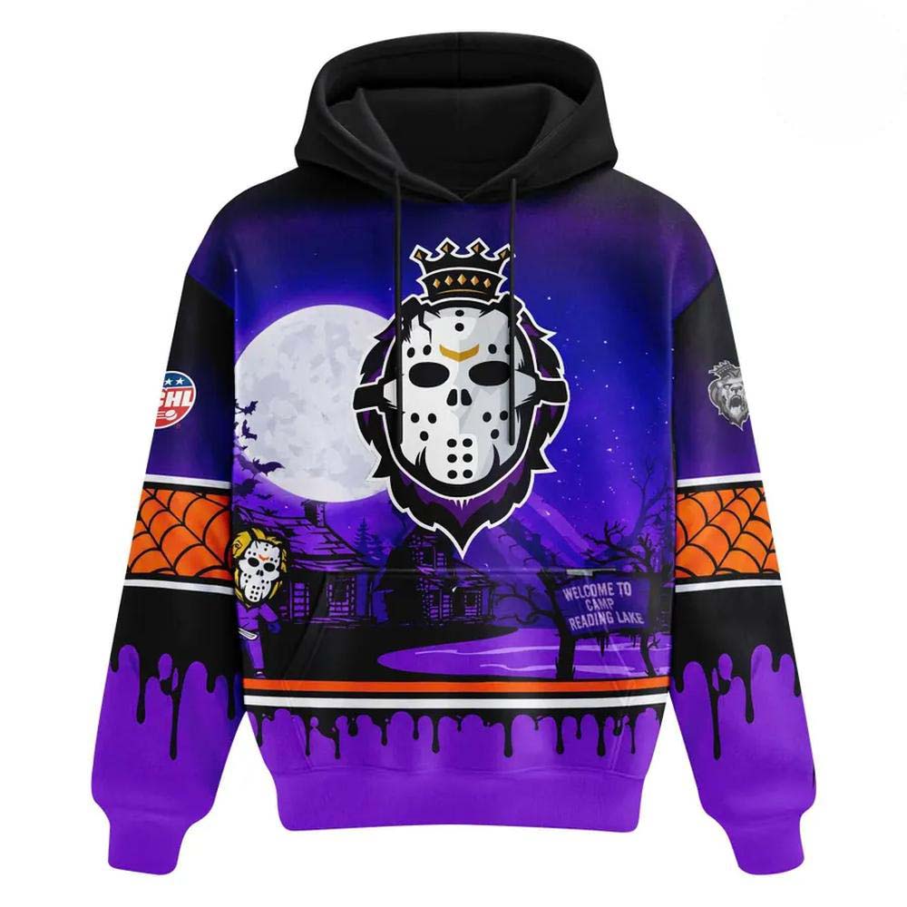Reading Royals Halloween 2026 Purple Fleece Hoodie - Image 2