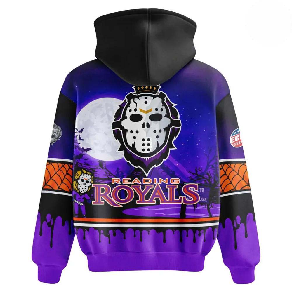 Reading Royals Halloween 2026 Purple Fleece Hoodie - Image 3