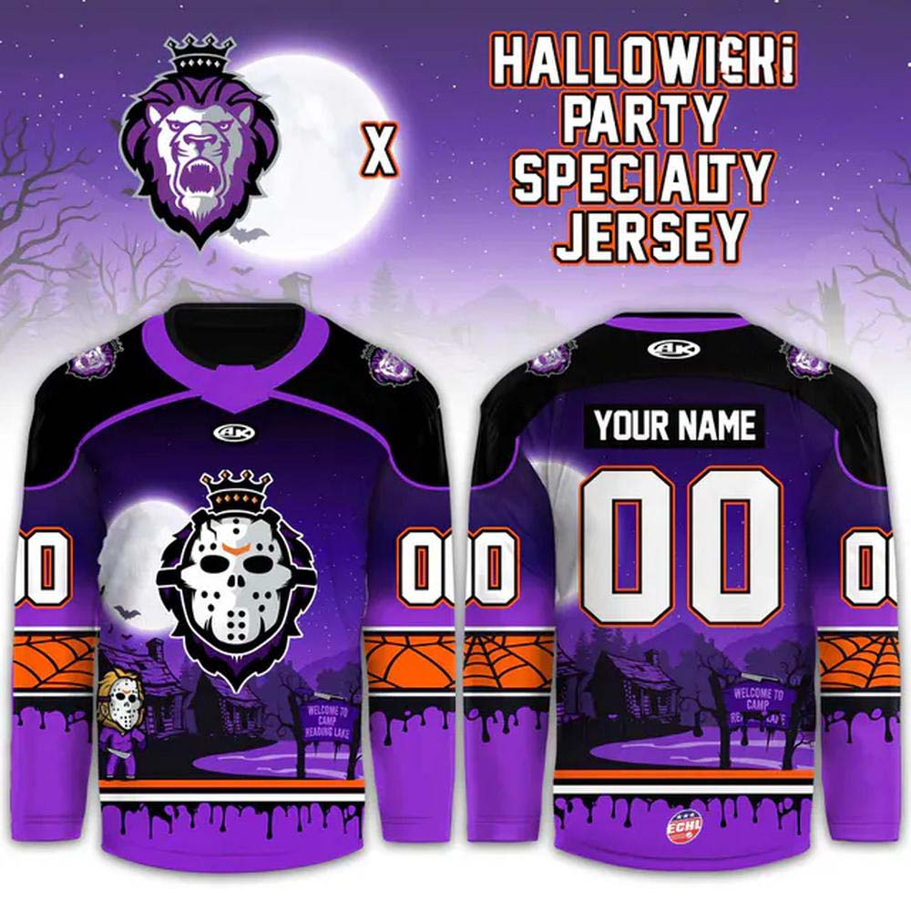 Reading Royals Halloween Theme Custom Hockey Jersey - Image 2