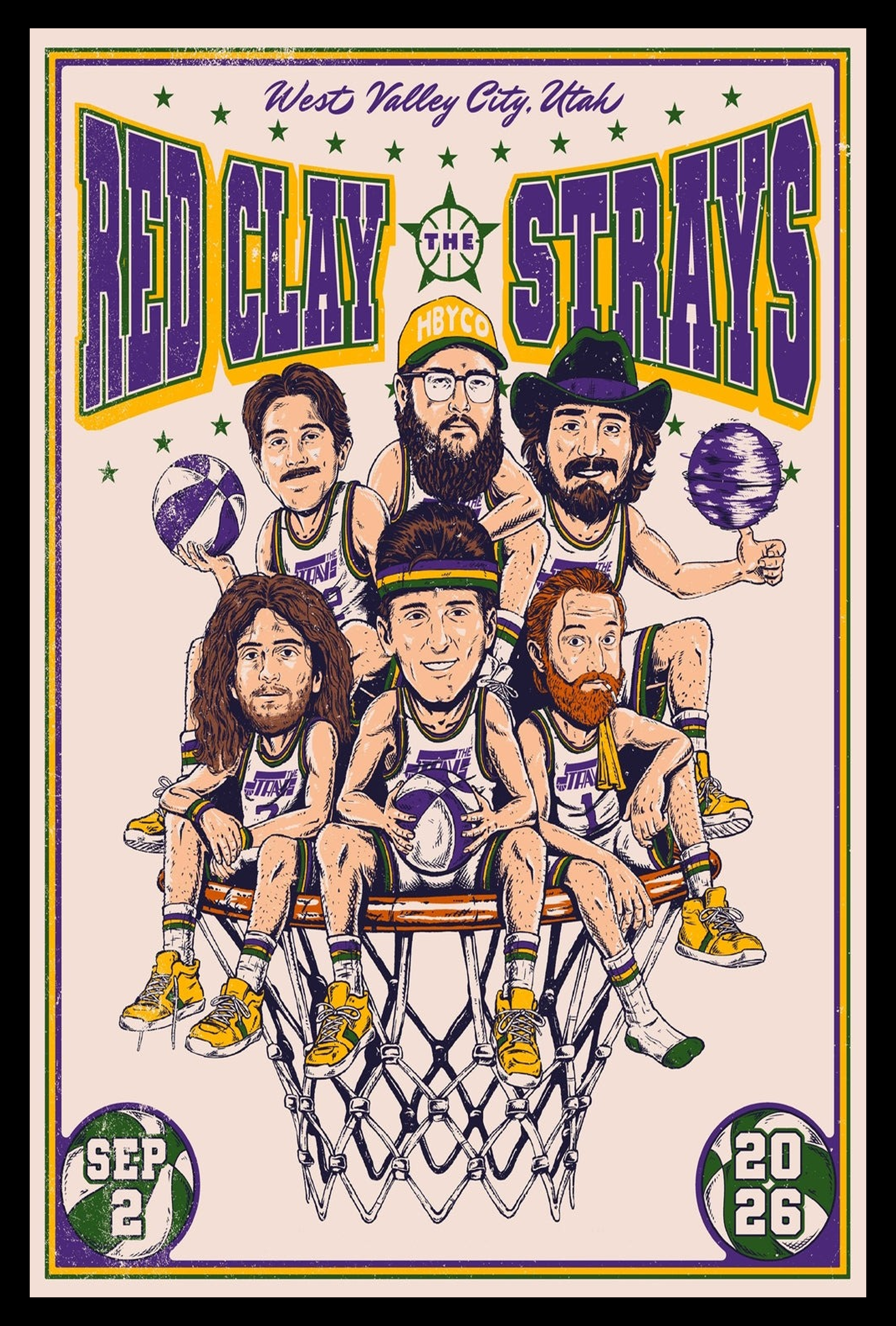 Red Clay Strays Sep 2 2026 West Valley City Utah Live Poster Exclusive Merch