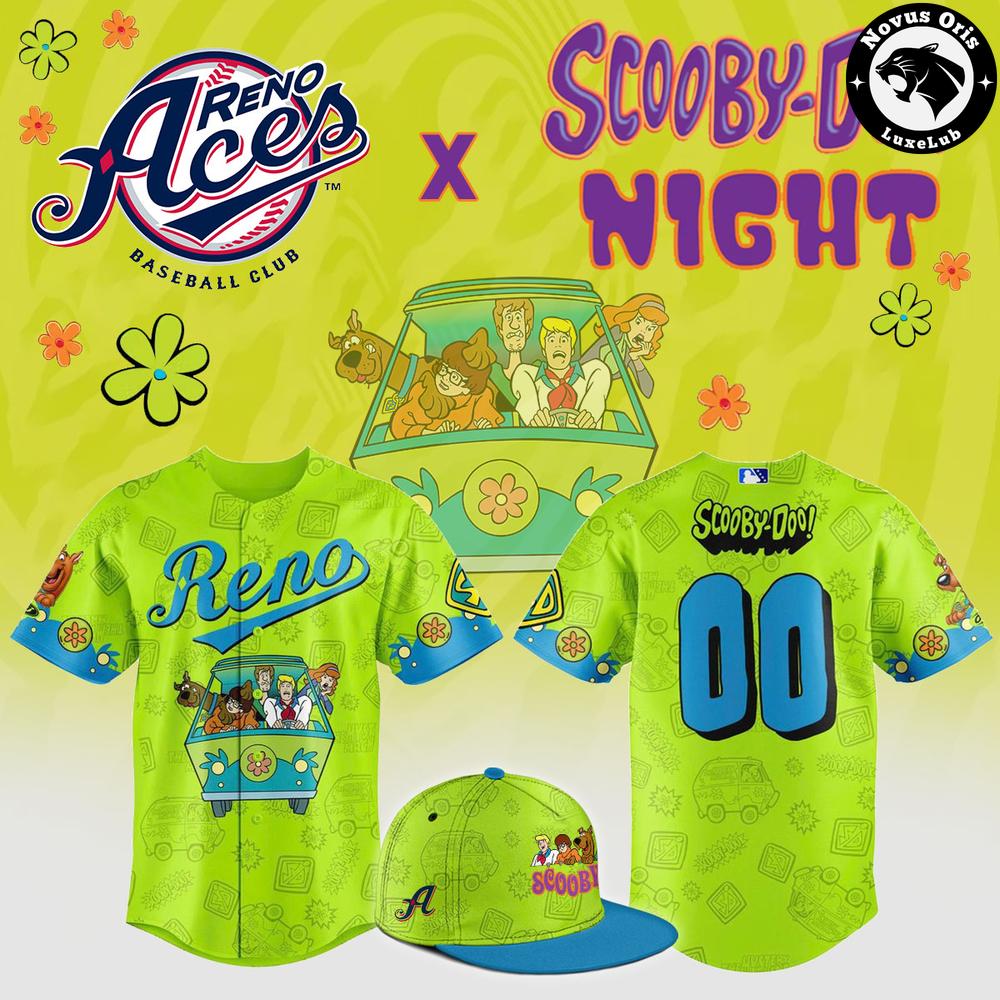 Reno Aces x Scooby-Doo Mystery Machine Limited Edition Baseball Jersey 1 - Unicasport Reno Aces x Scooby-Doo Mystery Machine Limited Edition Baseball Jersey
