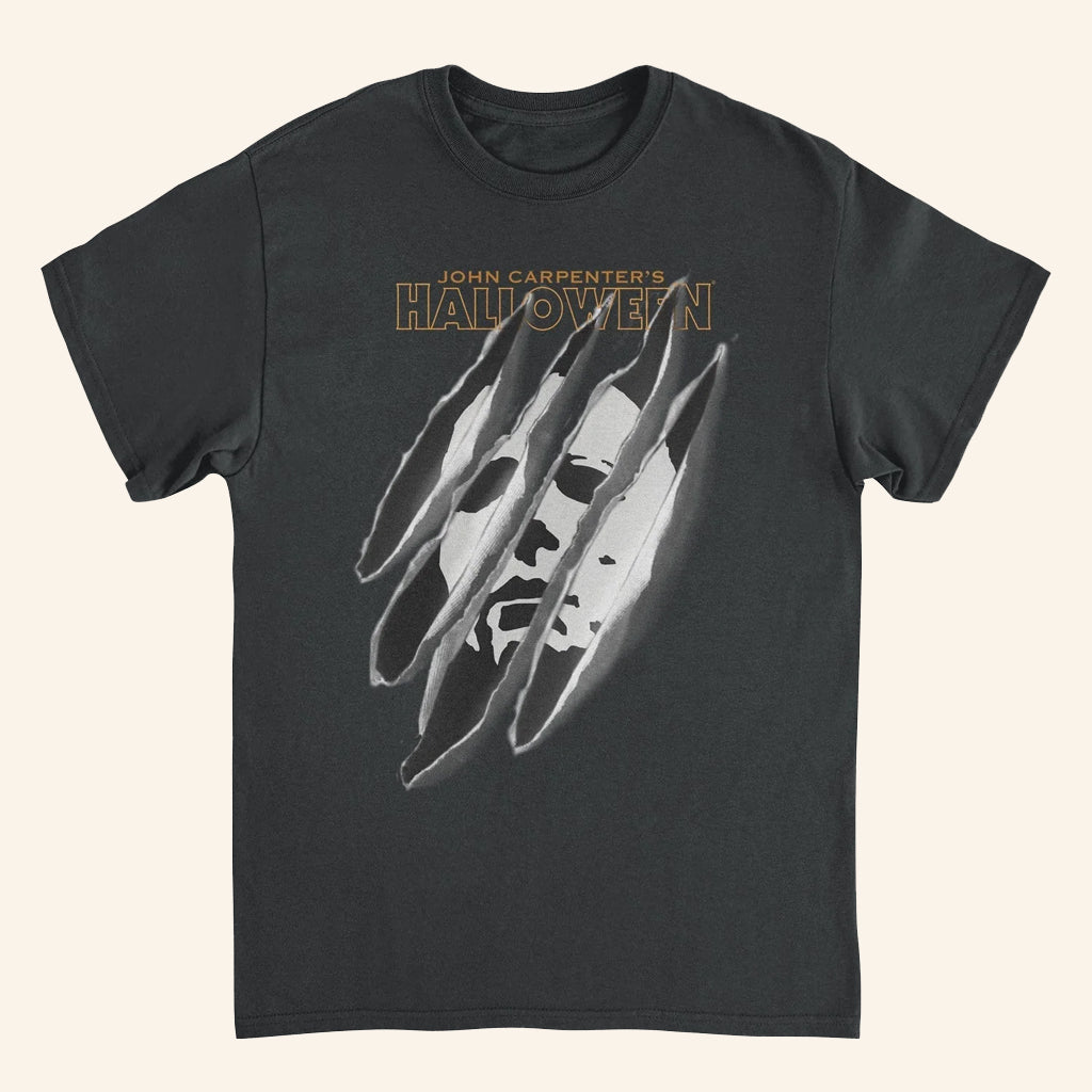 Rerun The 80S Merch Halloween Torn Mask T-Shirt Best Gifts For Horror Lovers