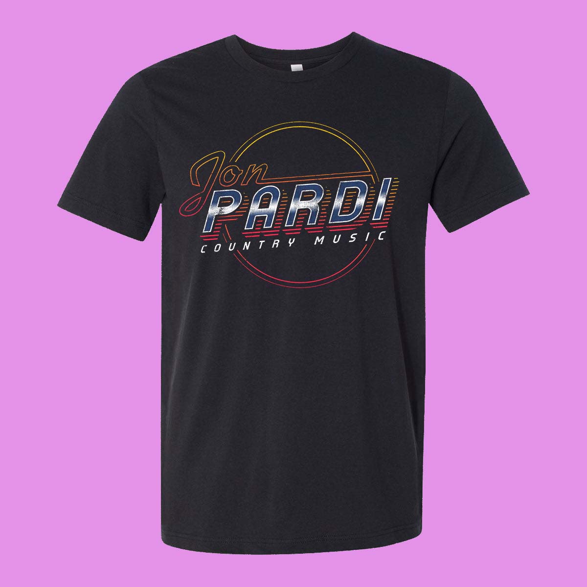 Jon Pardi Tour 2026 Retro Chrome Graphic Tee - Concert Gift Idea for Fans