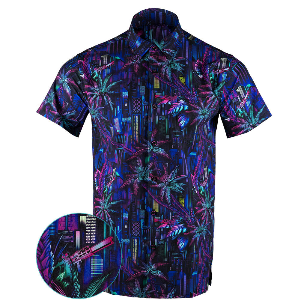 Retropunk Button Down Shirt Hawaiian Tactical Button Down Gifts For Son In Law