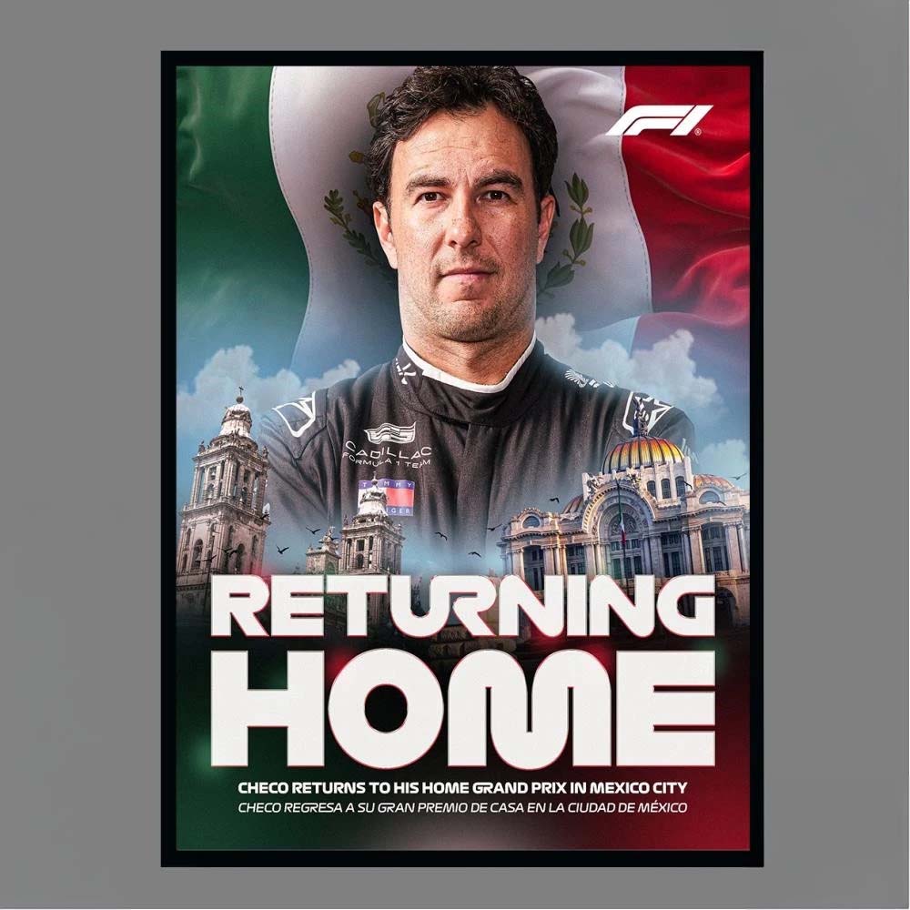 Returning Home Checo Returns To His Home Grand Prix In Mexico City Formula 1 Wall Art Print Poster