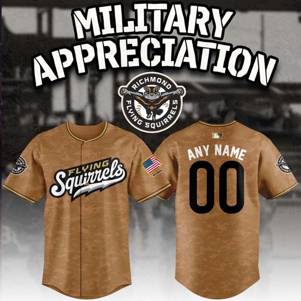Richmond Flying Squirrels 2026 Military Appreciation Baseball Jersey