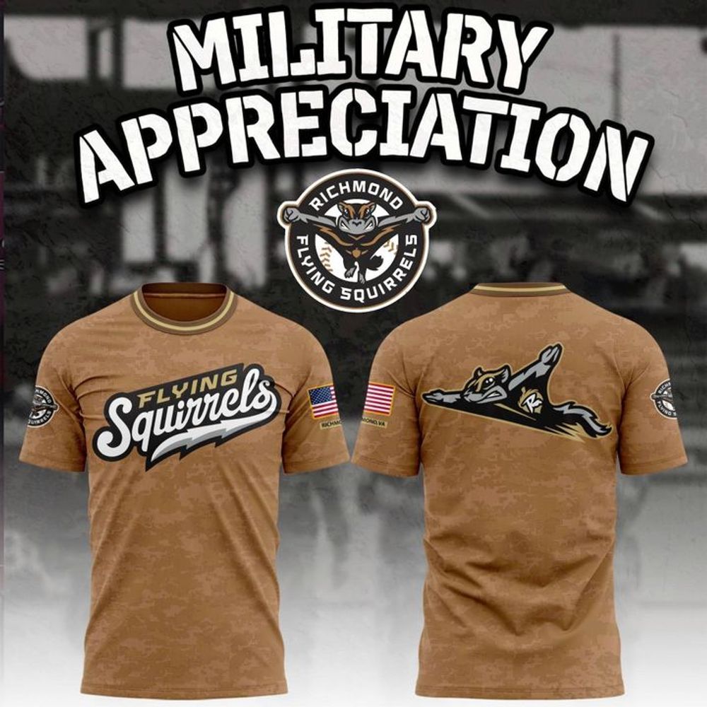 Richmond Flying Squirrels 2026 Military Appreciation Special Shirt