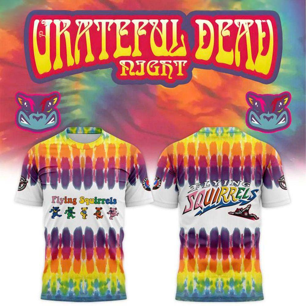 Richmond Flying Squirrels x Grateful Dead Special Tee - Best Gift for Fans