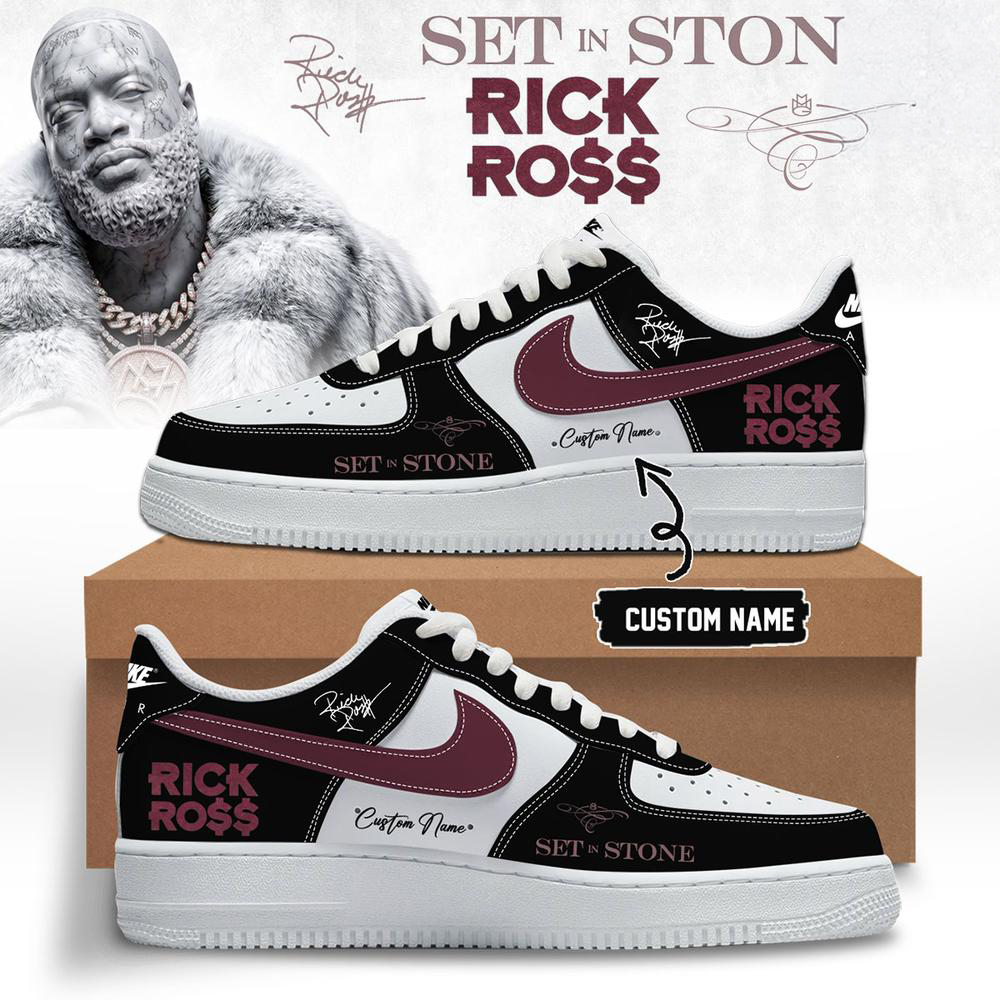 Rick Ross White Set In Stone Album Sneakers