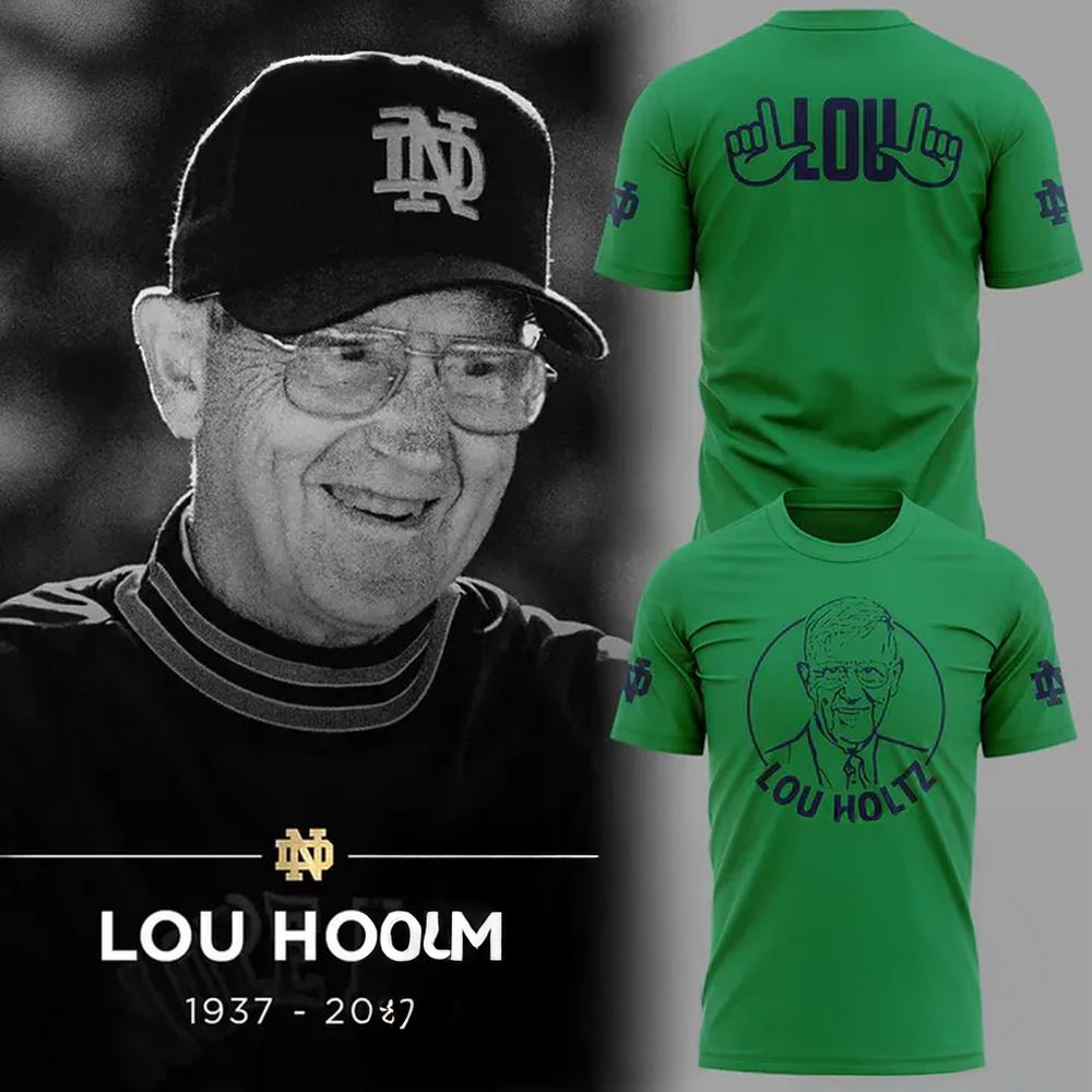 Rip Lou Holtz 2026 Thank You For The Memories Notre Dame Fighting Irish Football T Shirt